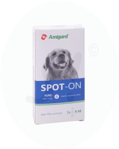Amigard Spot On Hund 3 Stk. 4 ml über 15 kg