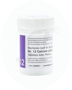 Schüßler Nr. 12 Calcium Sulfuricum Adler Pharma 1 kg D 6