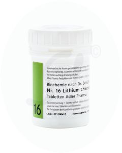 Schüßler Nr. 16 Lithium Chloratum Adler Pharma 500 g D 12