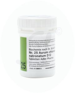Schüßler Nr. 25 Aurum Chloratum Natronatum Adler Pharma 1 kg D 12