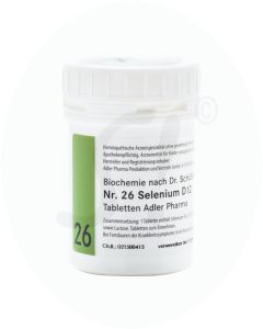 Schüßler Nr. 26 Selenium Adler Pharma 250 g D 12