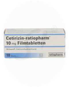 Ratiopharm Cetirizin 10 mg Filmtabletten 10 Stk.