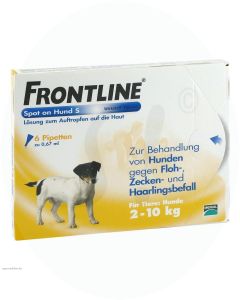 Frontline Spot on Hund S 2-10 kg 6 Stk.