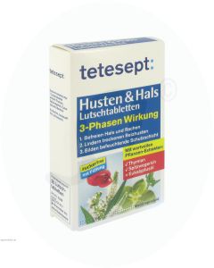 Tetesept Husten + Hals Lutschtabletten 3 Phasen 20 Stk.