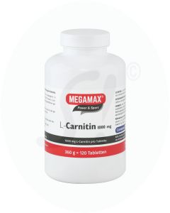 Megamax L-Carnitin Tabletten 1000 120 Stk.