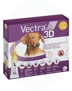 Vectra 3D Lösung für Hunde 1,5-4 kg 3 Stk.