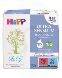 Hipp Babysanft Feuchttücher ultra sensitiv 208 Stk.
