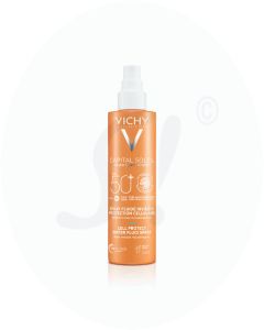 VICHY Capital Soleil Cell Protect Spray LSF 50+, Sonnenschutz mit Hyaluronsäure 200 ml