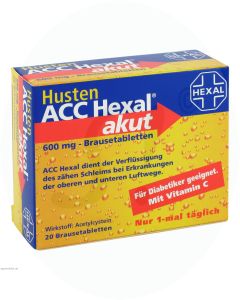 Husten ACC Hexal akut 600 mg Brausetabletten 20 Stk.