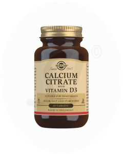 SOLGAR Kalzium Citrat mit Vitamin D3 Tabletten 60 Stk.