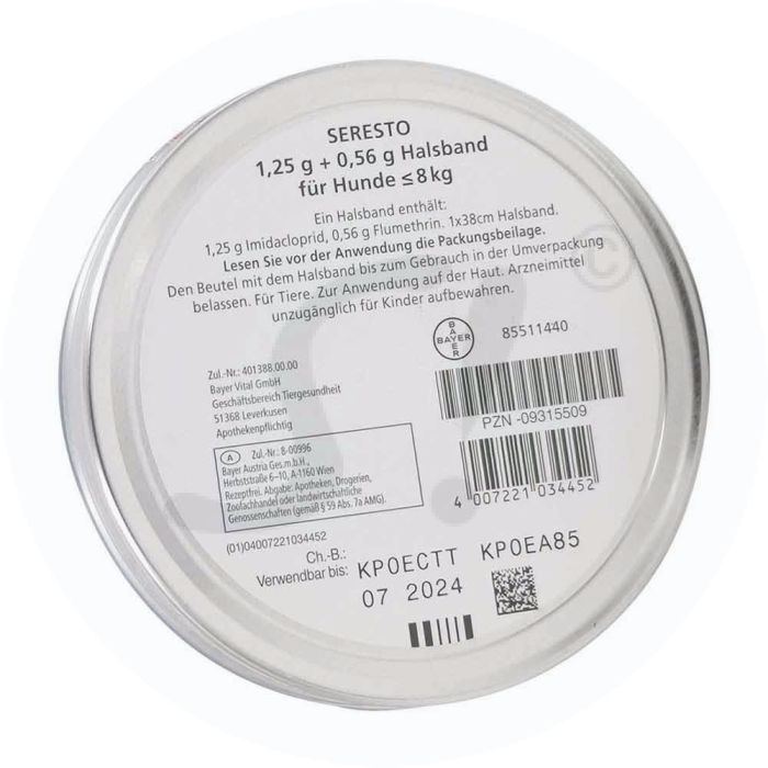 Seresto Halsband fr kleine Hunde < 8 kg 1 Stk.